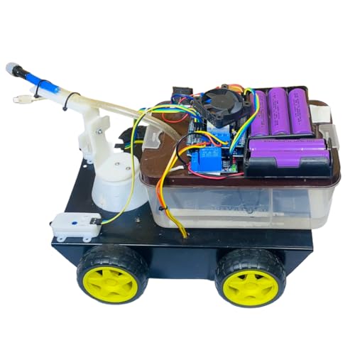 Image of Fire Fighter Robot (Big Size) Major Engineering Project with Project Report (Fire Fighter Robot with Android Control System)