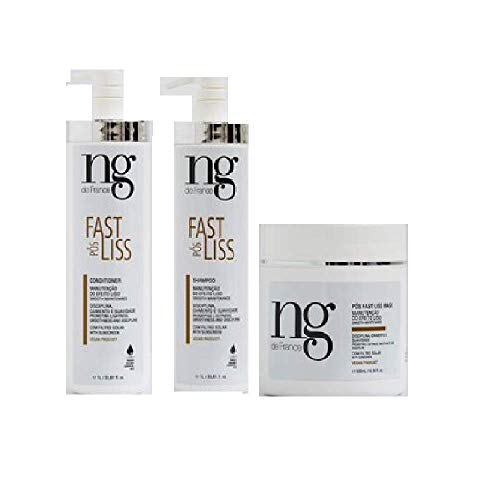 NG De France Fast Liss Kit shampoo+cond.1 Lt + Máscara 500gr