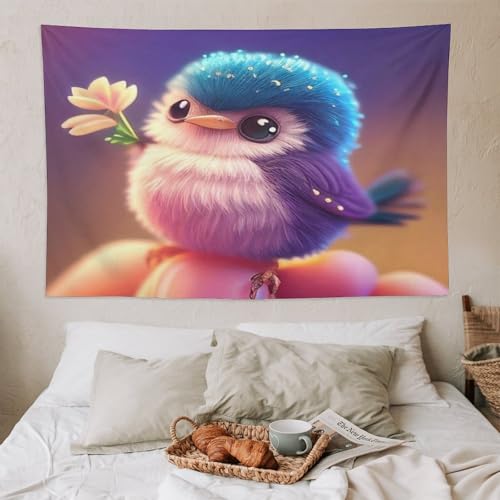Tapisserie oiseau PAZZK pour salon grande tenture murale style affiche