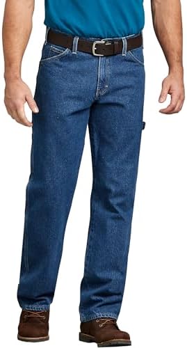 Dickies mens Relaxed Fit Carpenter jeans, Stone Washed, 36W x 32L US