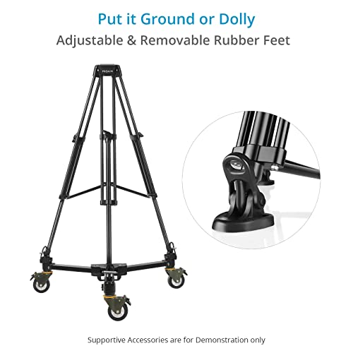 Proaim 75mm Telescopic Tripod Stand w/Tripod Shoes for DSLR Video Camera, Slider, Jib/Crane & Fluid Head. Payload up to 35kg/77lb. for Travel, Photography, Videography & Filmmaking (CST-75) - Thumbnail 4