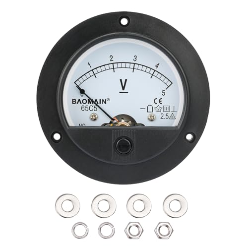 Image of BAOMAIN 65C5 DC 0-5V Class 2.5 Analog Panel Volt Meter