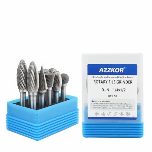 Image of 10pcs Tungsten Steel Grinding Head 12mm Carbide Mini Drill Diamond Burs Material Shank 6mm Rotary File Metal Milling Cutter Tool 1 /4x1 /2 Set