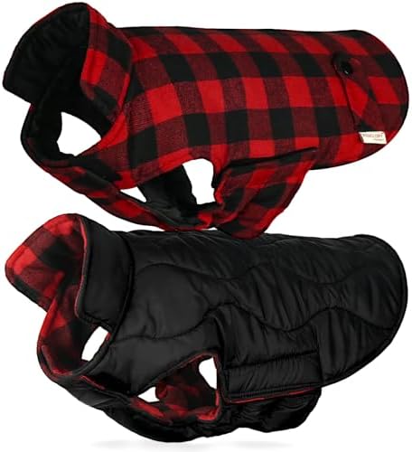 VIVAGLORY Hundemantel Softjoy Wintermantel Hundejacke, L, Rot | Wintermantel Hundejacke