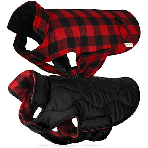 VIVAGLORY Dog Winter Coat Softjoy Warm Dog Jacket, XL, Red