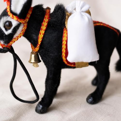 Peluche de burro de colección en negro y dorado con acabados premium 2