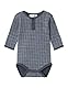 NAME IT Baby-Jungen Nbmwupsus Wool/Cot Ls Body Langarmbody, Blau, 74