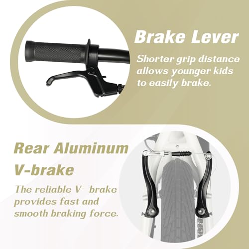 Image of 12 14 16 18 Inch Kids Bike BMX Style Bicycle with Training Wheels Coaster Brake for 2-10 Years Old Toddlers Boys Girls Multiple Colors