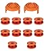 Produktbild 10 Stücke Rasentrimmer Faden für alle 20V Worx Rasentrimmer und 2 Stücke Trimmer Spool Cap,Trimmer Spulenmodell WA0010,Rasentrimmer Spule Für Rasentrimmer kompatibel mit WG163