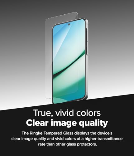 Image of Ringke for Samsung Galaxy A36 5G Screen Protector [Easy Slide, 2 Pack] | Easy Installation with Alignment Tool, Case Friendly Premium 9H Hardness Tempered Glass