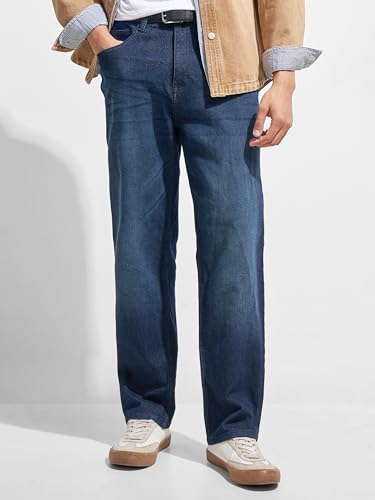 Image of Highlander Men's Straight Relaxed Fit Jeans | Stretchable | Everyday Comfort & Style| Jeans for Man|Premium Cotton Blend