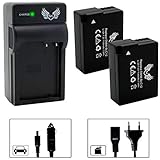 2X SK Akku Ersatz für Panasonic DMW-BLC12 / DMW-BLC12E 1100mAh + Ladegerät für Lumix DMC-G5 G6 G7 GX8 G70 G81 G85 FZ2000 FZ2500 / DMW BLC12 BLC12E