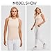 Soneven Sleeveless Thermal Top for Women Warm Baselayer Tank Tops Fleece Lined Camisole B-Apricot