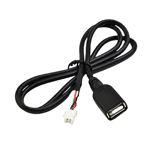 Zcargel 75 cm car Radio USB Cable Adapter, 4-pin Plug USB Cable Adapter Android car Radio Adapter car Radio Stereo Installation Cable Universal 4-pin Connection USB Extension Cable Adapter