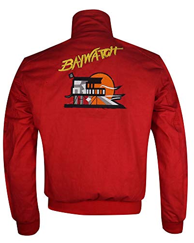 TJF Baywatch Men’s Lifeguard Red Bomber Cotton Jacket