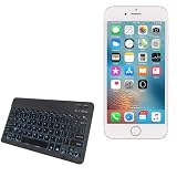 BoxWave Keyboard Compatible with iPhone 6s - SlimKeys Bluetooth Keyboard - with Backlight, Portable Slim LED 7 Colors - Jet Black