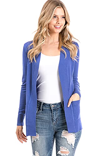 Image of Urban Look Womens Basic Long Sleeve Open Front Comfy Sweater Cardigan