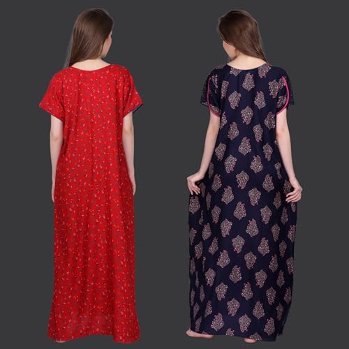 Image of Women's Alpine Floral Print Maxi Night Gown