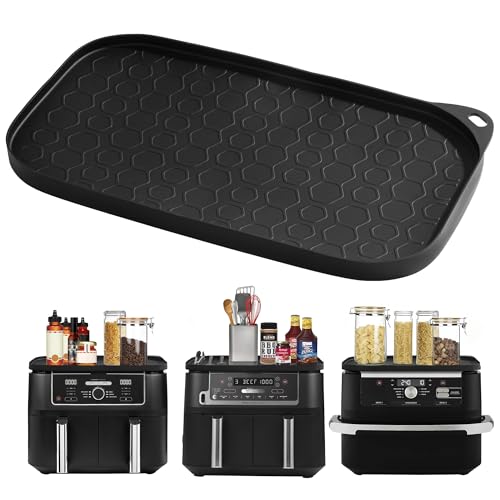 Pietuley Air Fryer Accessories for Ninja AF500UK AF400UK AF451UK DZ401 for Ninja Foodi Max Dual Zone 9 5 L-10 4 L Airfryer Silicone Liner Mat Silicone Spice Rack Kitchen Organiser Space Saving