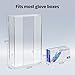 HIIMIEI Acrylic Glove Dispenser Wall Mount, Clear Plastic Glove Rack Floating Triple Gloves Box Holder 16.1'' X 10.2'' X 3.8'', Capacity Of 3 Glove Boxes