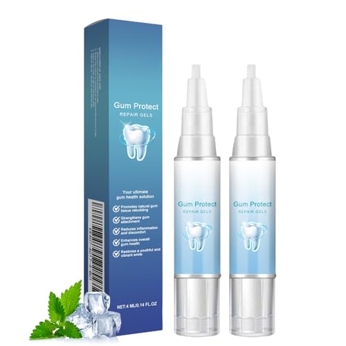 2PCS Mullend Gum Repair Gel Gum Problems for Adults Reduces Inflammation Relieves Tooth Discomfort Strengthens Gums & Supports Oral Health Whitening Essence for Healthy Fresh Smile