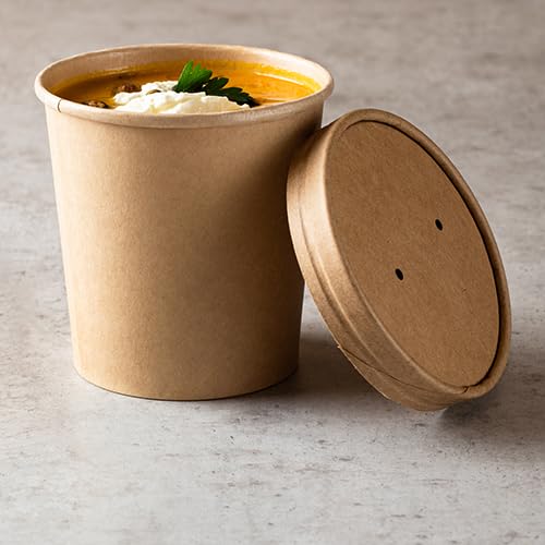 500 Suppenbecher, Pappe rund 940 ml Ø 11,5 cm · 13 cm braun