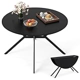 Design pliable peu encombrant : cette table de salle à manger pliable dispose de 2 panneaux à feuilles tombantes qui s'ajustent facilement à vos besoins. Parfait pour les petits espaces, il offre polyvalence et fonctionnalité pour les appartements ou les chambres confortables. Profitez d'une solution élégante et pratique qui améliore l'intérieur de votre maison tout en maximisant l'espace disponible.