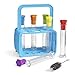 hand2mind Starter Science Lab - Flat Bottom Test Tubes with Lids, Six Tube Rack for Kids Experiments