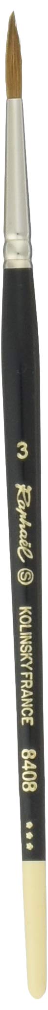 #3 Pure Kolinsky Sable Fine Point Round Artist Brush Series 8408 By Raphael by Raphael