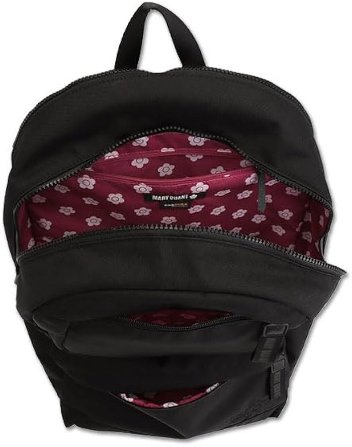 Amazon.co.jp: [マリークヮント] オールブラックシンプルロゴ リュック