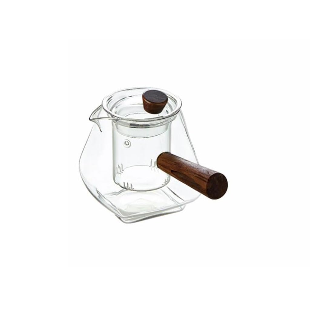 Große Glas-Teekanne für Zuhause, einfacher Teekessel, Tee-Set mit seitlichem Griff, Teebereiter, 700 ml