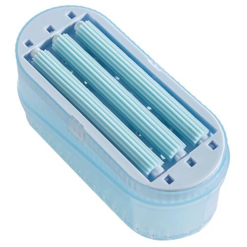 FRCOLOR 泡立ち機能付き両面肥p盒ブラシ付きソープコンテナ 湖?色 家用キッチンバスルーム兼用 衣類靴食器洗浄対応 実用的収納ケース