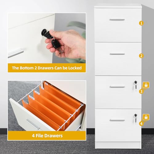 image for DWVO File Cabinets for Home Office 4 Drawer Filing Cabinet Office Vert