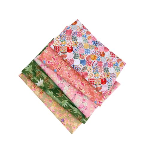ALCXAZS Tela de algodón estilo japonés, selección premium, patrones únicos, hermosa impresión para proyectos de manualidades con cubiertas faciales, tela algodón kimono japonés, telas para, Tipo 1