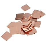 Vktech® Heatsink Copper Shim Thermal Pads for Laptop GPU CPU VGA 30Pcs 15mmx15mm
