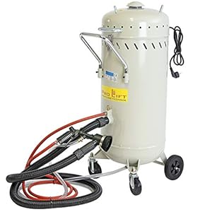 Pro-Lift-Montagetechnik Mobiel zandstraalapparaat, 105 liter, ketel, terugwinningsslang + pistool, zandstraalcabine, 105 liter, perslucht, zandstraalinstallatie, mobiel
