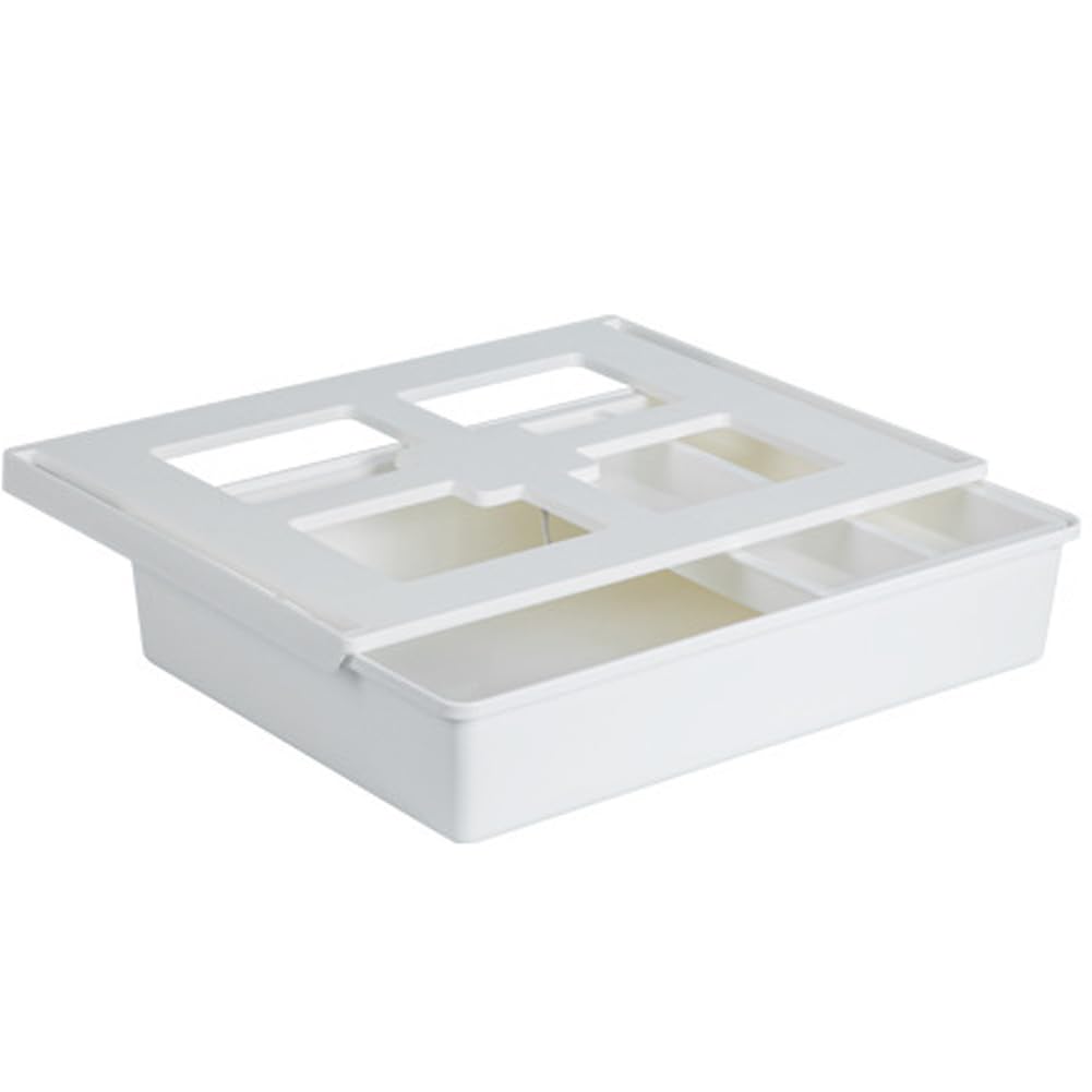 Under Desk Drawer Hidden Drawer Organizer Self Adhesive Under Table Storage Holder Large Capacity Table Storage Container for Cosmetics Sundries (large size)