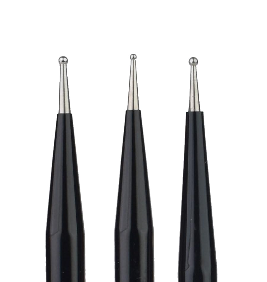 Beter - Set of 3 Dual-Ended Nail Art Brushes, Professional Nail Brush and Dotting Tool, Ideal for French Manicure, Fine Details and Gradients, Nail Art Decoration Kit, Nail Design - Image 4