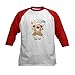 CafePress Mr. Potato Head Chef Kids Baseball Tee Kids Cotton Baseball Jersey, 3/4 Raglan Sleeve Shirt Red/White
