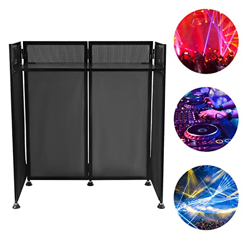 Dj Booth Foldable Projector Display Scrim Panel,2 Scrims Portable Dj Event Booth Facade W/Built In Table+Travel Bag+Scrims(82.7 * 44") #TOP2