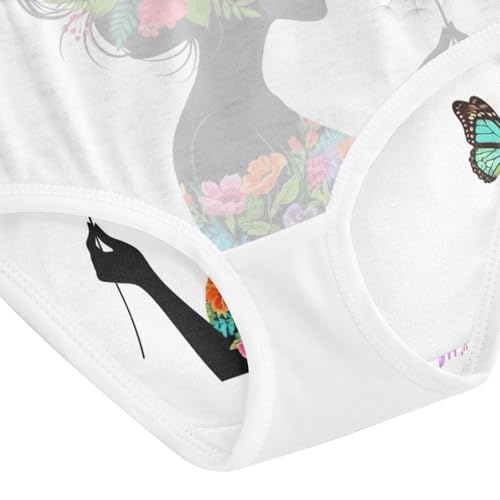 Toddler Briefs, Colorful Flowers Cotton Underwear Girls, 2–8 Years4