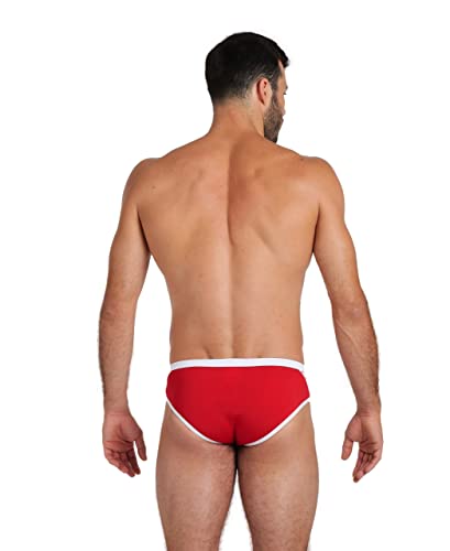 Image of ARENA Men's Icons Solid Swim Briefs Professional Training Swimsuit Sports Trunk