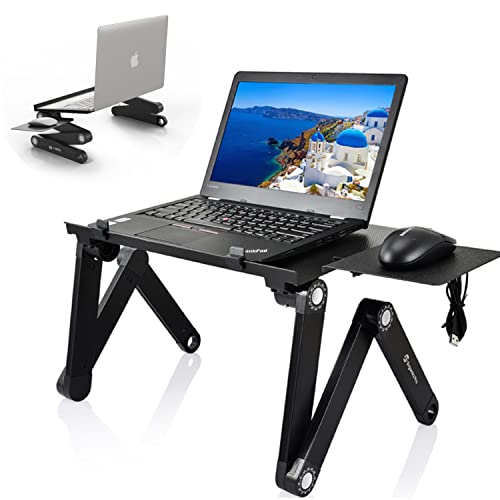 HUANUO Adjustable Laptop Stand, Portable Laptop Table Stand with 2 CPU Cooling Fans, Ergonomic Lap...