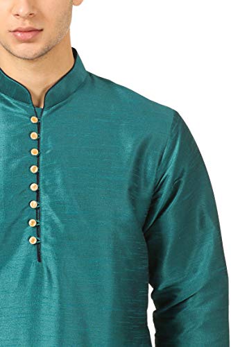 Image of Royal Kurta Men's Cotton Silk Dhoti Kurta (White)