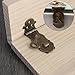 ZZLZX 2PCS Antique Wooden Box Decorative Latch 12 Screws Wooden Chest Jewelry Box Furniture Vintage Metal Hasp 90 Degree Antique Gift Box Latch Diary Wooden Box Hook Jewelry Box Tool Box Latch