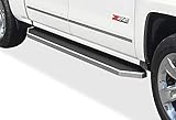 APS iBoard 6-inch Aluminum (Polished Flat Style) Running Boards Compatible with 2007-2018 Chevy Silverado Sierra Crew Cab & 2019 2500 HD 3500 HD Crew Cab (Exclude 07 Classic)(Include 19 1500 LD)
