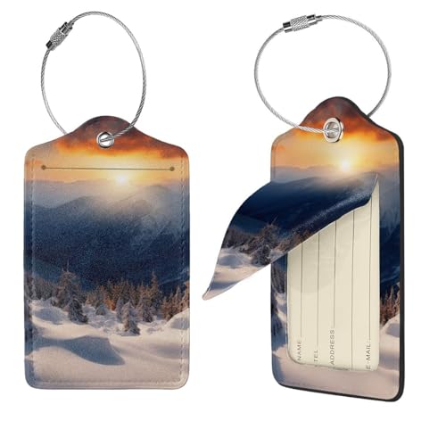 Étiquettes de bagage en cuir idéales pour vos vacances au ski et séjours en montagne