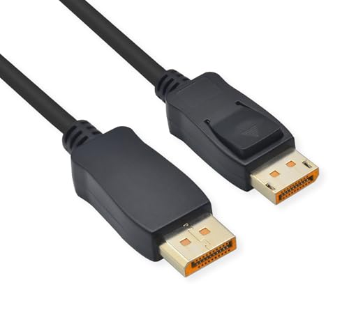 Cable DisplayPort ROLINE v2.1, 16K, conectores DP ST - ST, Negro, 1 m