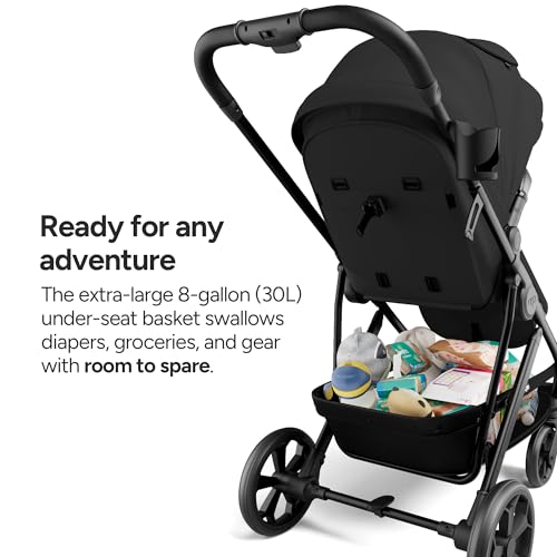 Image of Mompush Wiz Pro Bassinet Stroller with Reversible Seat and Snack Tray