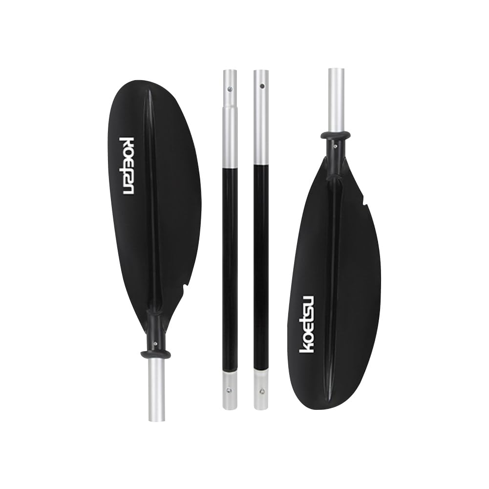 Pagaie de Kayak Réglable 221 cm, 4 Pièces Pagaie Bidirectionnelle Réglable Double Tête Surfpaddle Pagaie de Kayak Flottante en Alliage d'Aluminium pour Outil de Sports Nautiques en
